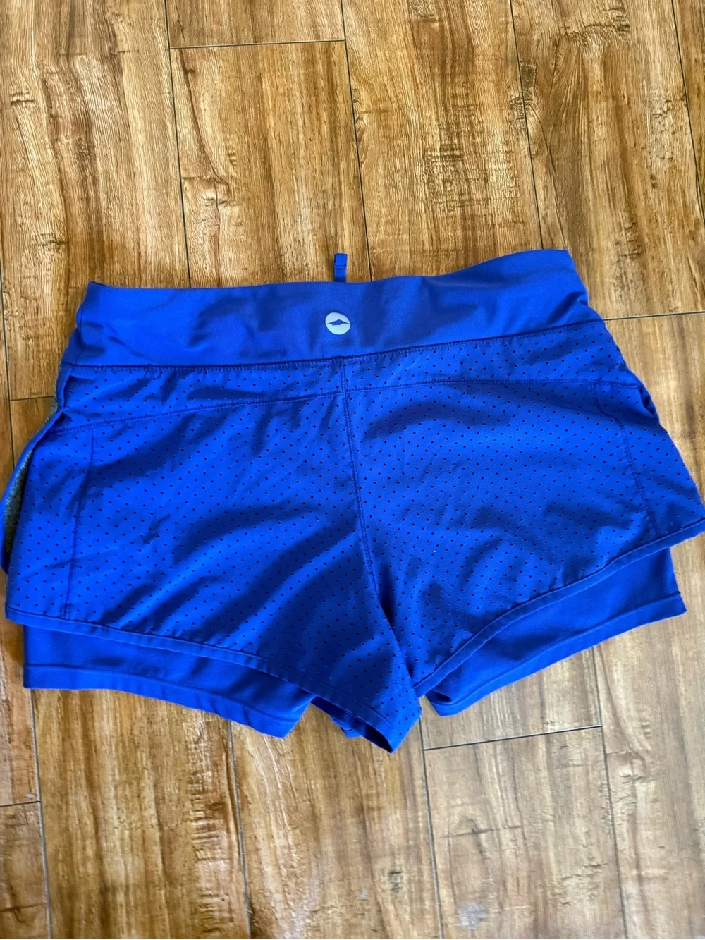 Avia Royal Blue Athletic Shorts Gray Panels Size Medium - Picture 8 of 10